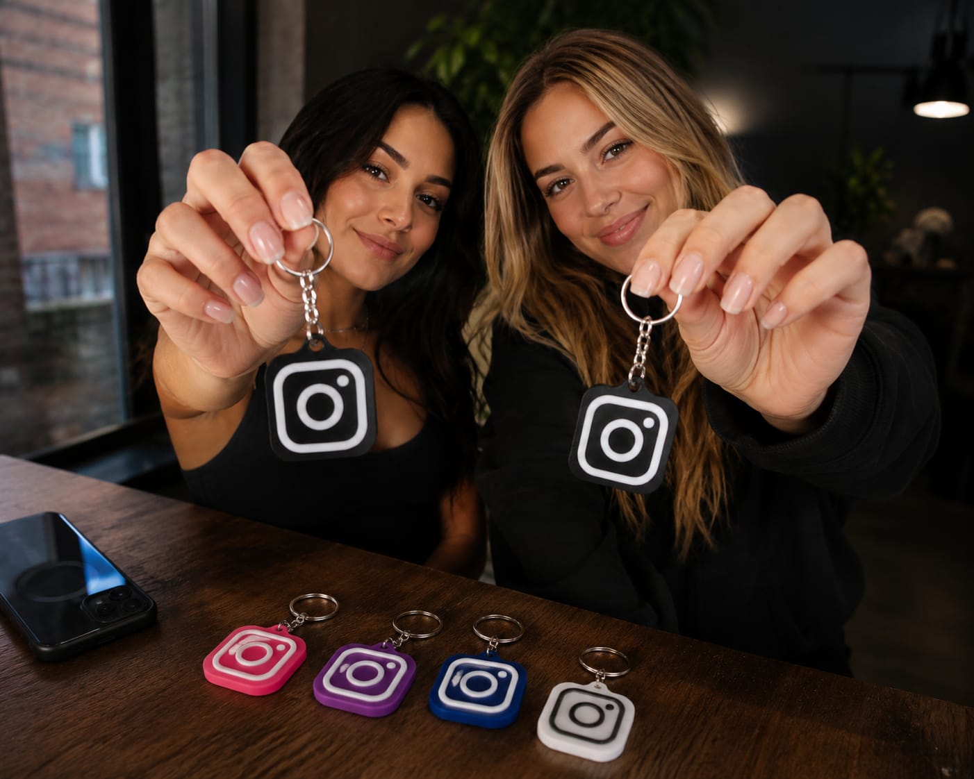 Custom NFC Keychain – One Tap Social Media & Contact Sharing