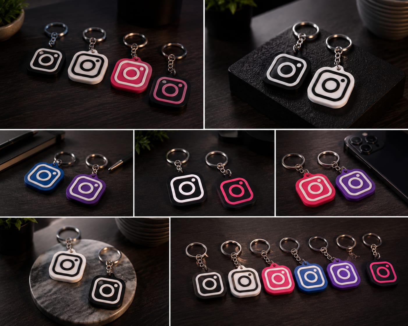 Custom NFC Keychain – One Tap Social Media & Contact Sharing