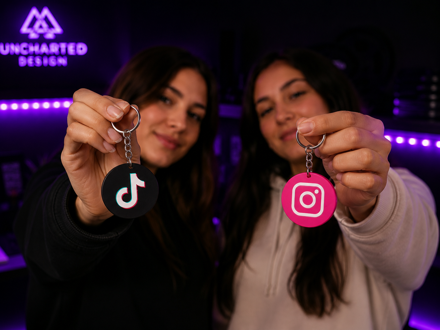 Custom NFC Social Media Keychain