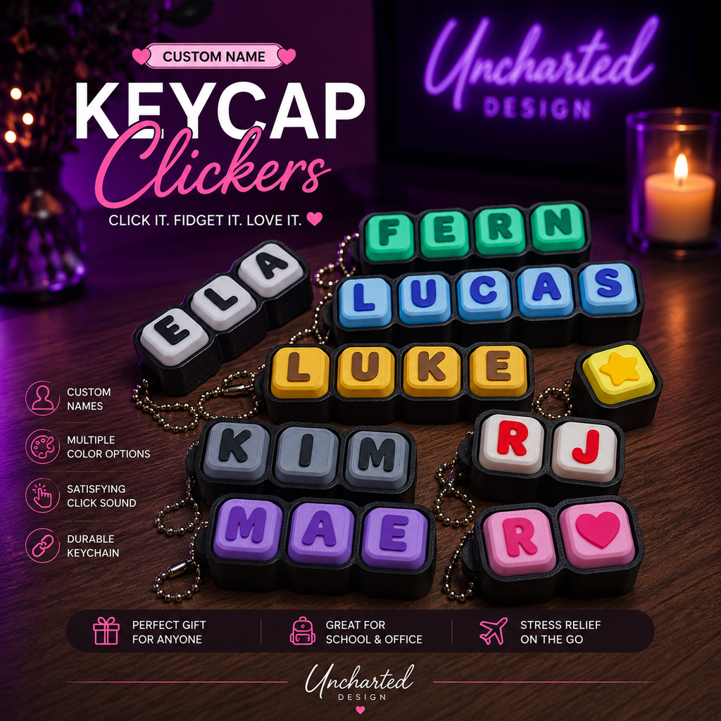 Custom Keycap Clicker Keychain